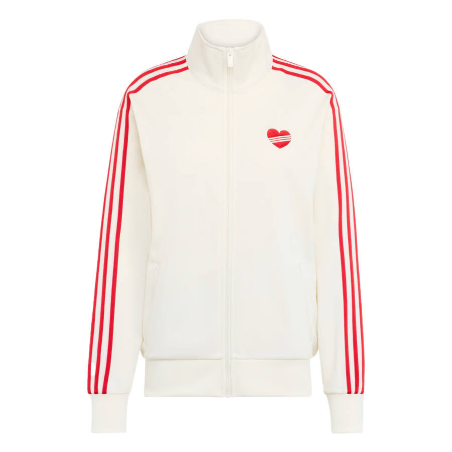 Adidas Adidas Jackets Women's Cream White/Radiant Scarlet Stand Collar Moderate Other