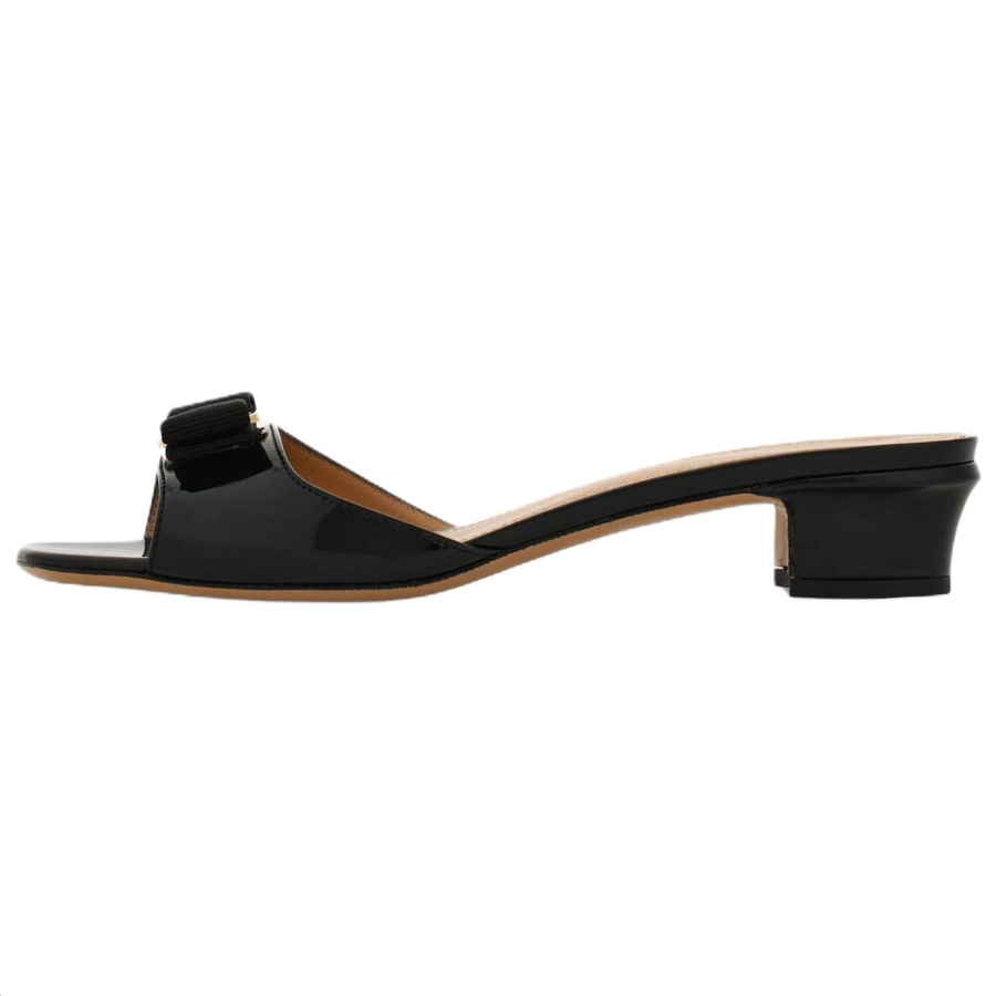 FERRAGAMO Vara Slide Slippers 3cm Women's Black