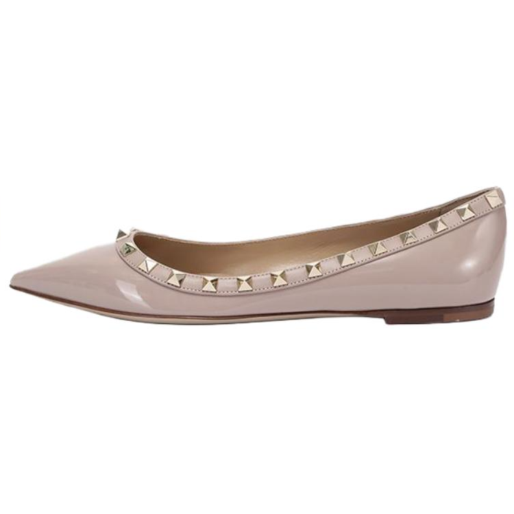 Valentino Patent Leather Casual Shoes Women's Light Pink