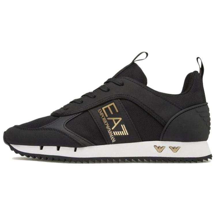 EMPORIO ARMANI EA7 Cushioning Low top Sports Casual Shoes Unisex Black