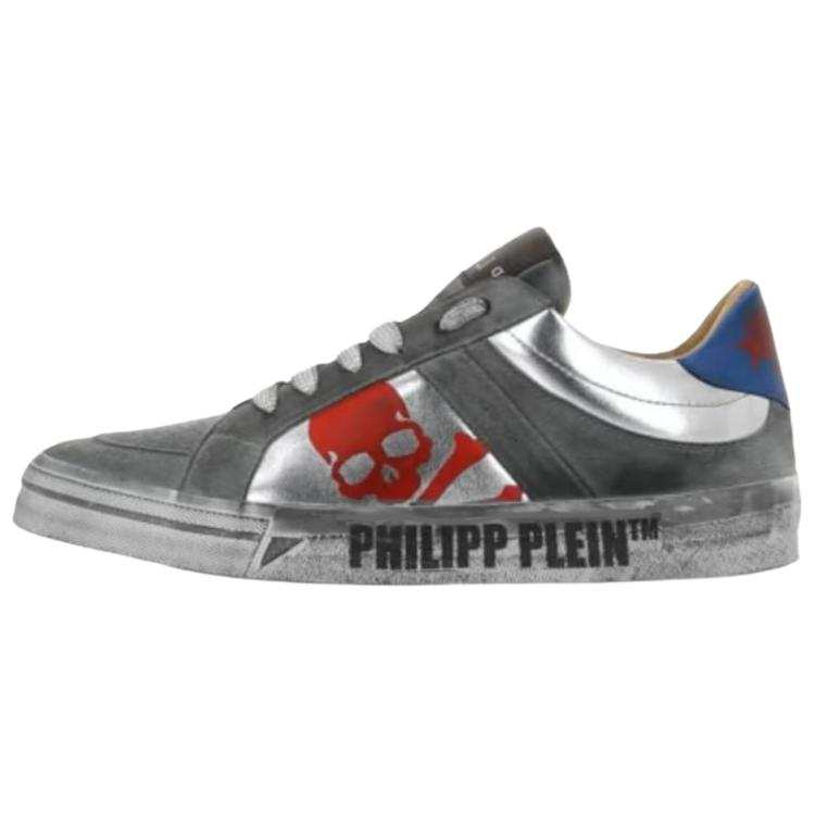 PHILIPP PLEIN Retrokickz Low top Skateboard Shoes Unisex Gray