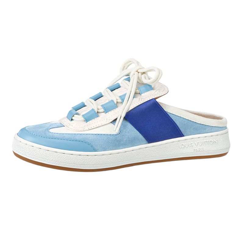 LOUIS VUITTON Lous Closed Toe Slippers Women's Blue White