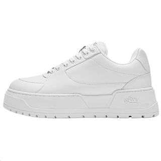 DEGAIA Cow Leather Low top Skateboard Shoes Men's Raw White, Black