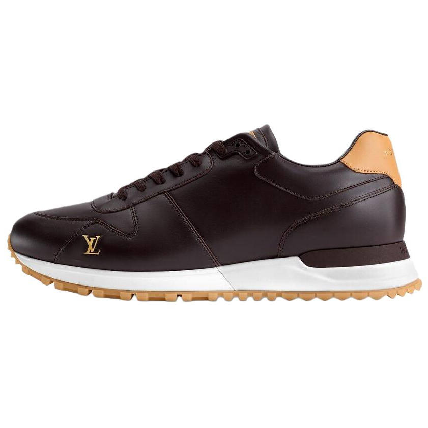 LOUIS VUITTON Run Away Cow Leather Low top Casual Shoes Men's Brown