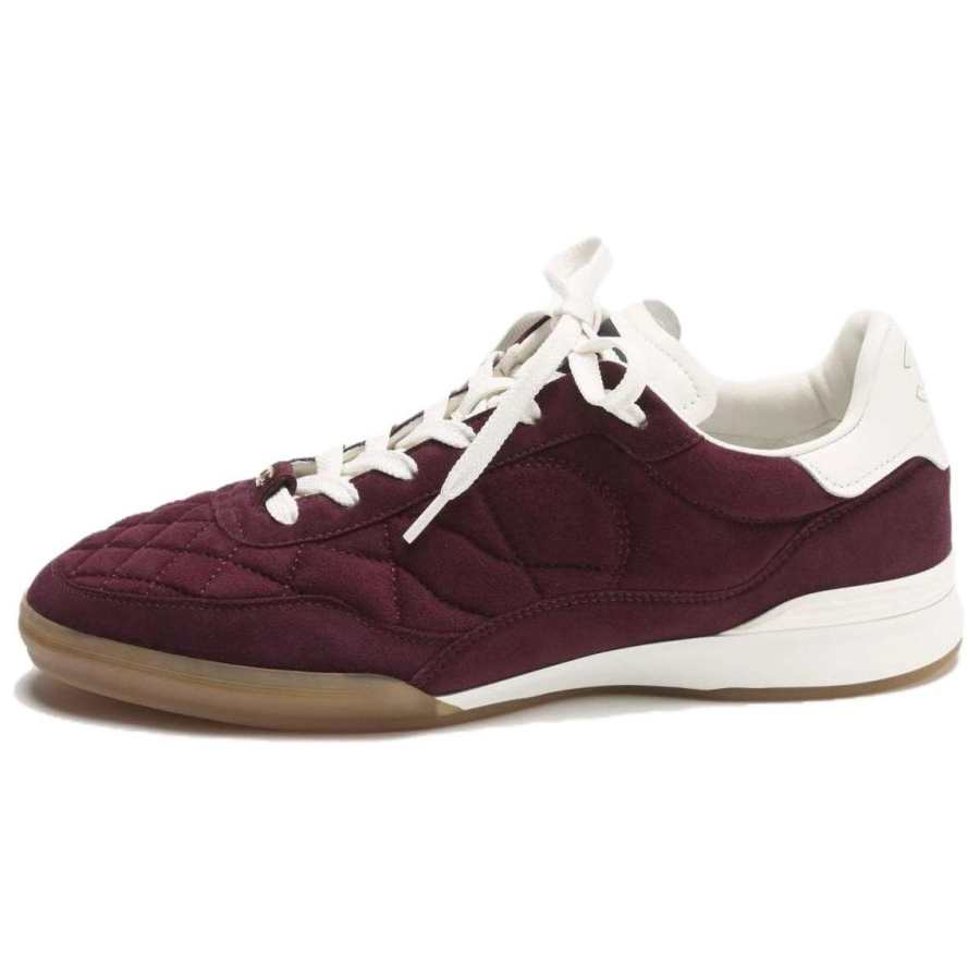 CHANEL Leather Low top Casual Shoes Women's Burgundy
