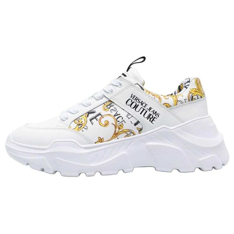 VERSACE JEANS COUTURE Versace Speedtrack Sneaker 'Baroque Print - White Gold'