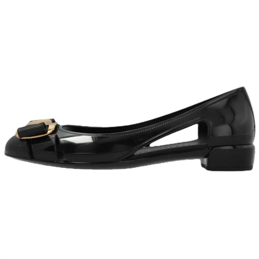 FERRAGAMO Chunky Heel High Heels 3cm Women's Black