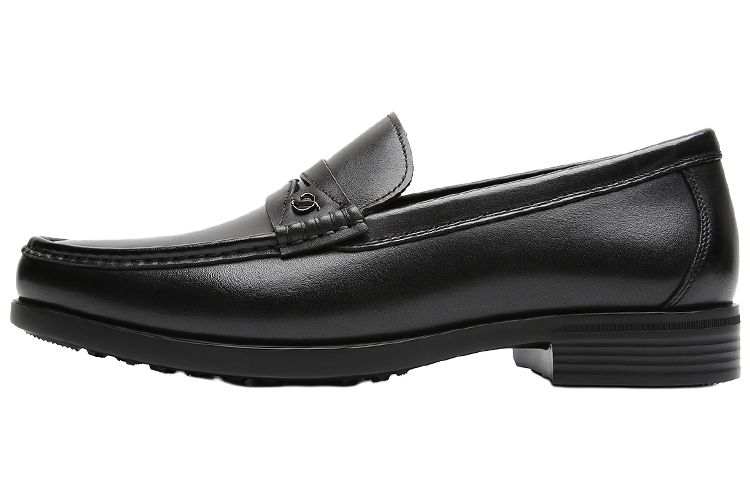 S.T.Dupont S. T.DUPONT Cow Leather Loafers Men's Black