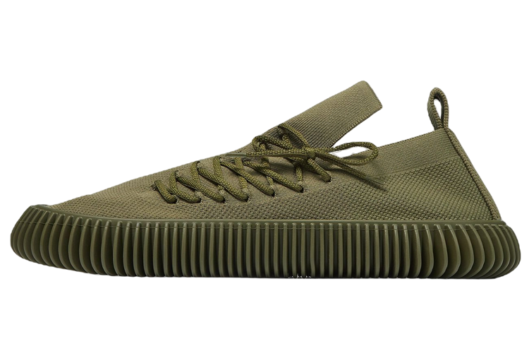 Bottega Veneta Ripple Fabric Trainer Khaki Green