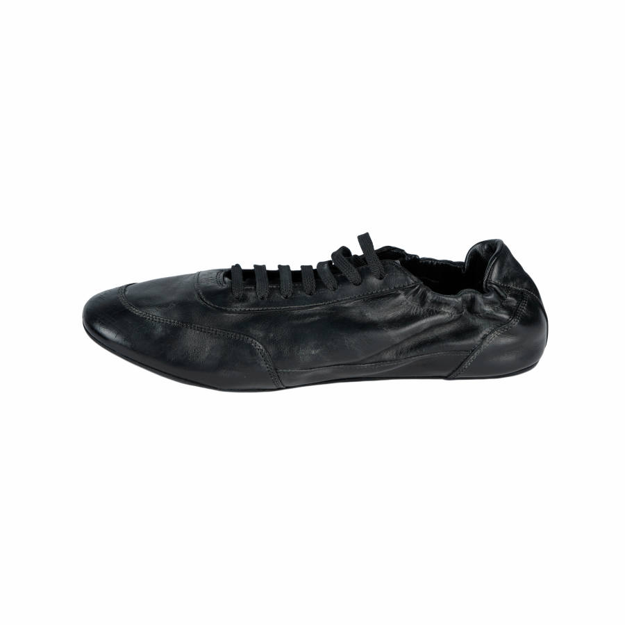 PRADA PRADA Collapse Leather Low top Casual Shoes Men's Black