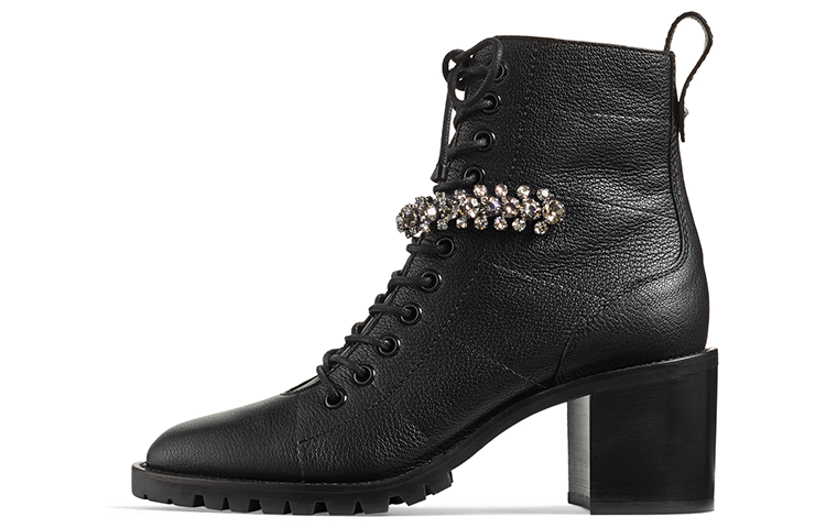 Jimmy Choo Cruz Leather Ankle Boots 6.5cm Women's Black
