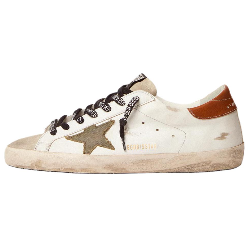 Golden Goose Super Star Low top Stylish Skateboarding Shoes Men's Beige