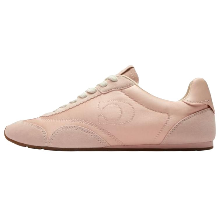 COACH Sheepskin Low top Casual Shoes Women's Pink