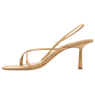 STUDIO AMELIA Leather One Strap Sandals 7.5cm Women's Light Umber