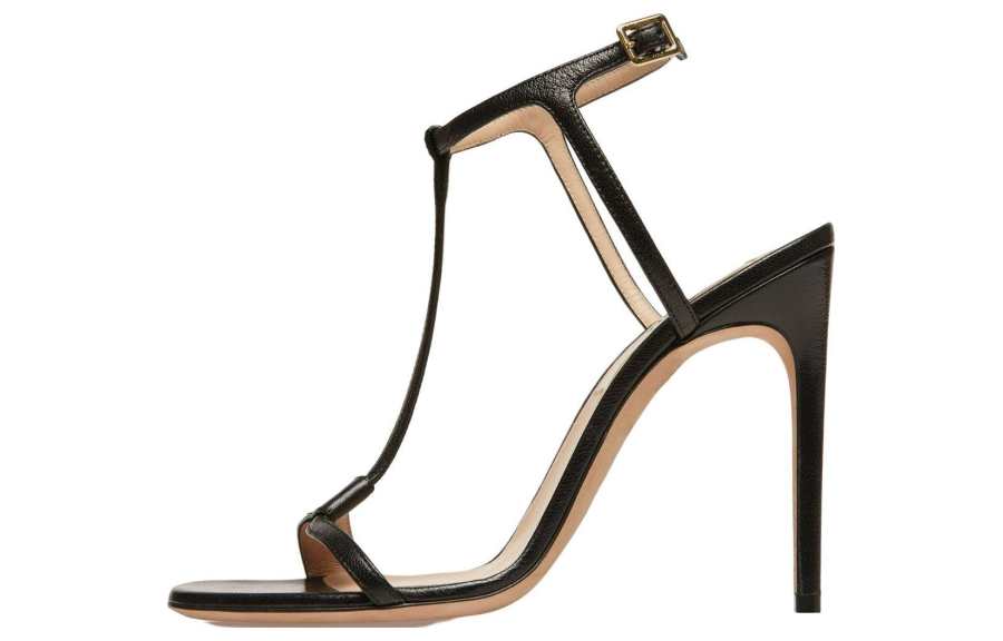 BALLY BALLY Leather One Strap Sandals 10.5cm Women's Black