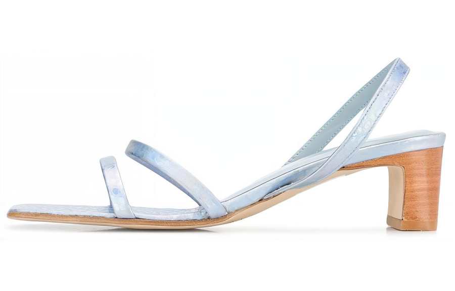By Far By Far Leather One Strap Sandals Women's Light Blue