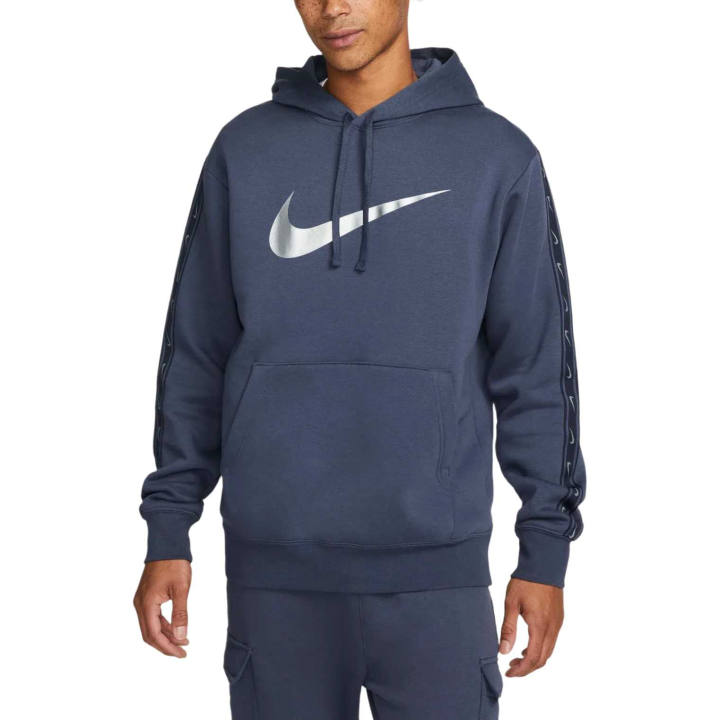 Nike Nike Sweatshirts Men's Thunder Blue/Metal Cool Gray Hooded Moderate