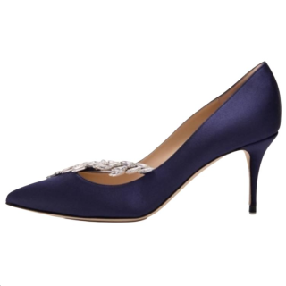 MANOLO BLAHNIK Nadira Slim Heel High Heels 7cm Women's Blue
