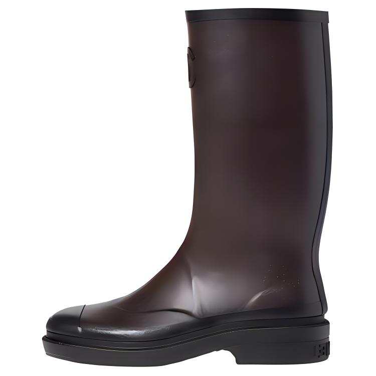 CHANEL 26C Rain Boots Women's Dark Brown