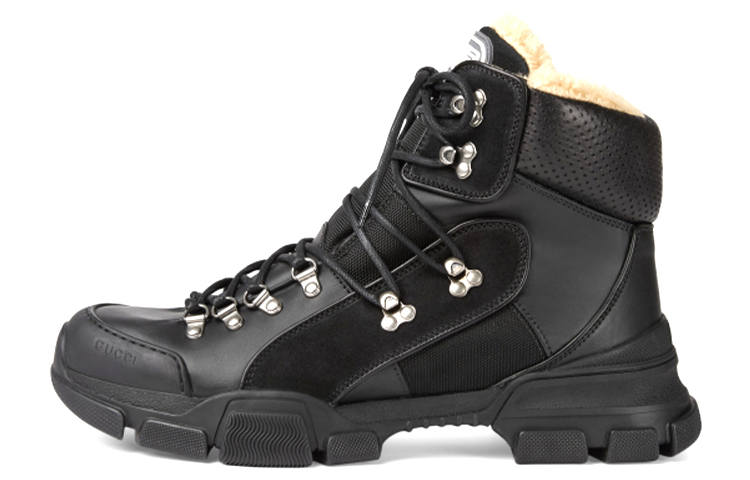 GUCCI Flashtrek Short Mid Calf Outdoor Boots Men's Black