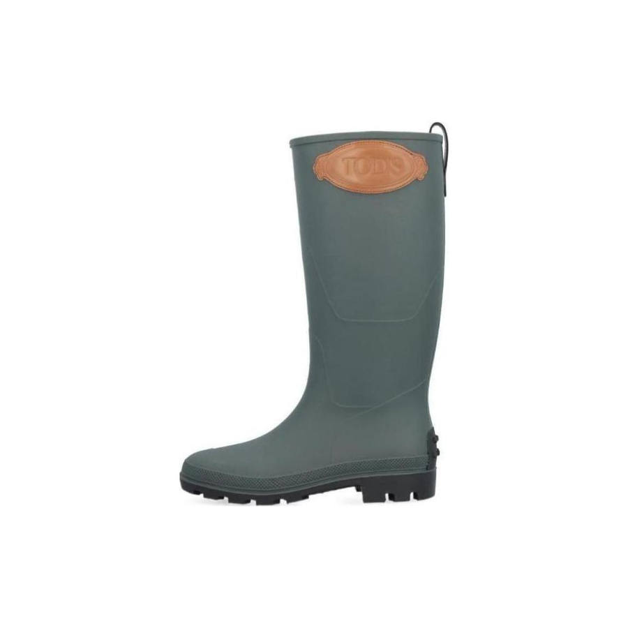 TOD'S Leather Knee high Boots Men's Gray