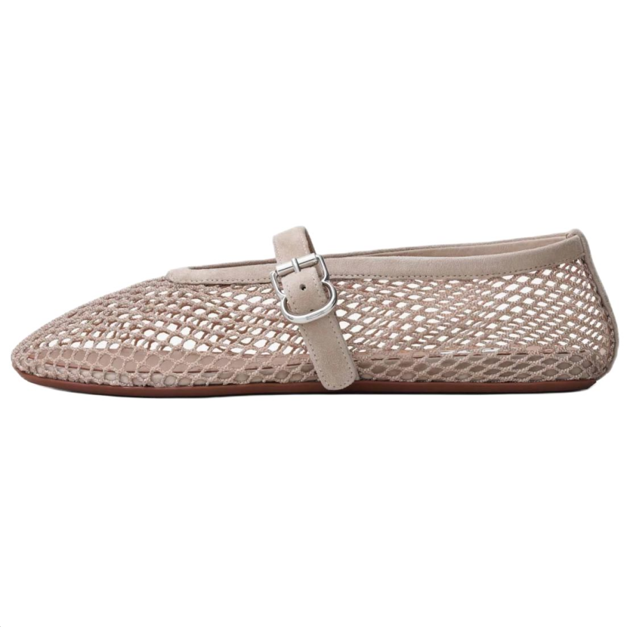 Alaia Flat Mary Jane Shoes Women's Brown