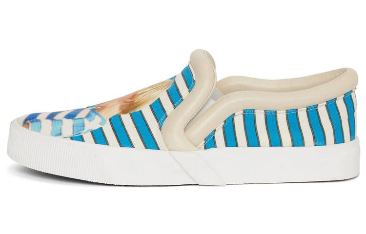 JW Anderson Bumper Tube Low top Stylish Skateboarding Shoes Men's Blue Beige