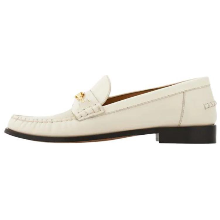 FERRAGAMO Calfskin Loafers Women's White