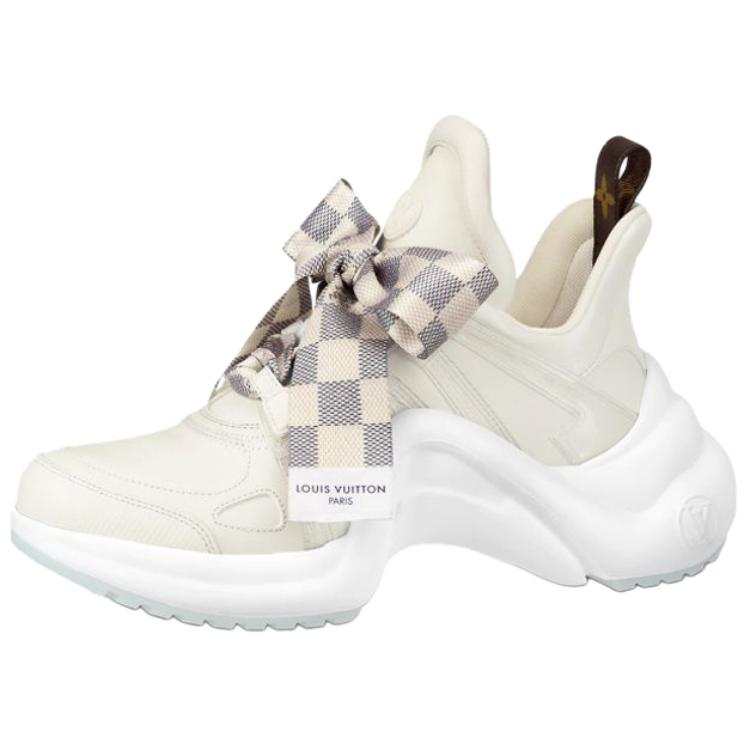 LOUIS VUITTON Archlight 1.0 Leather Low top Sports Casual Shoes Women's Ivory White China Limited