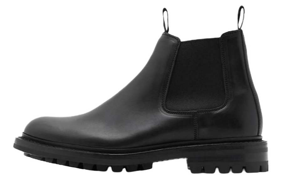 Burberry Dee Leather Short Chelsea Boots Women's Black