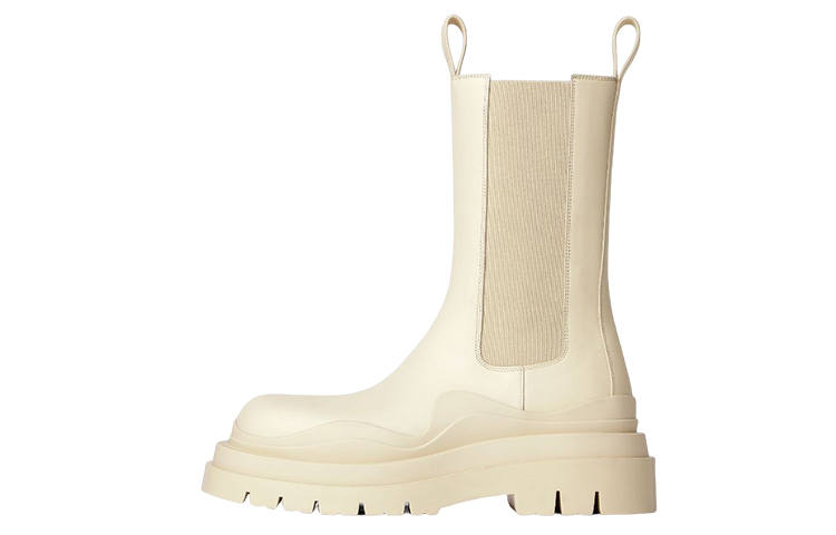 Bottega Veneta Tire Comfortable Short Chelsea Boots 5.5cm Men's Beige