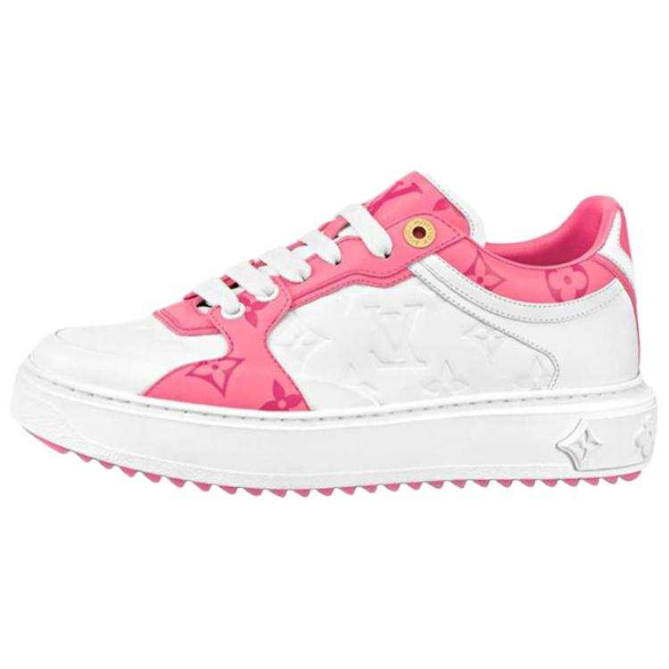 LOUIS VUITTON Time Out Low top Stylish Skateboarding Shoes Women's Rose