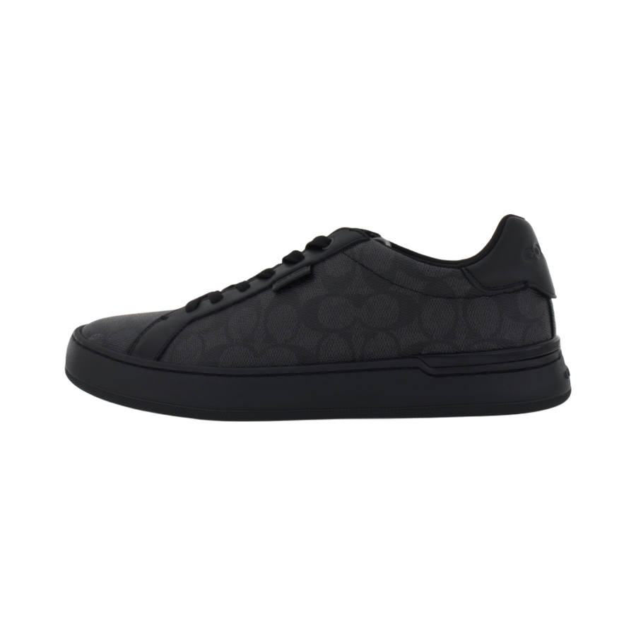 COACH Leather Lace Up Low top Stylish Skateboarding Shoes Men's Black