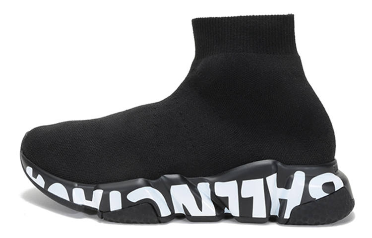 Balenciaga Speed Graffiti Black White Women's