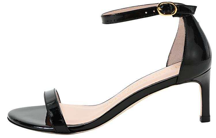 Stuart Weitzman Stuart Weitzman/SW Leather Slim Heel Fashion Sandal 7cm Women's Black