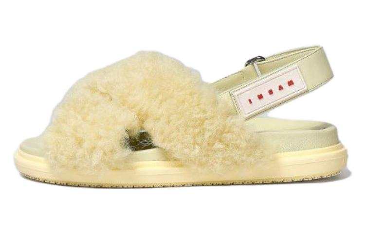 MARNI Fussbett One Strap Sandals Women's Yellow