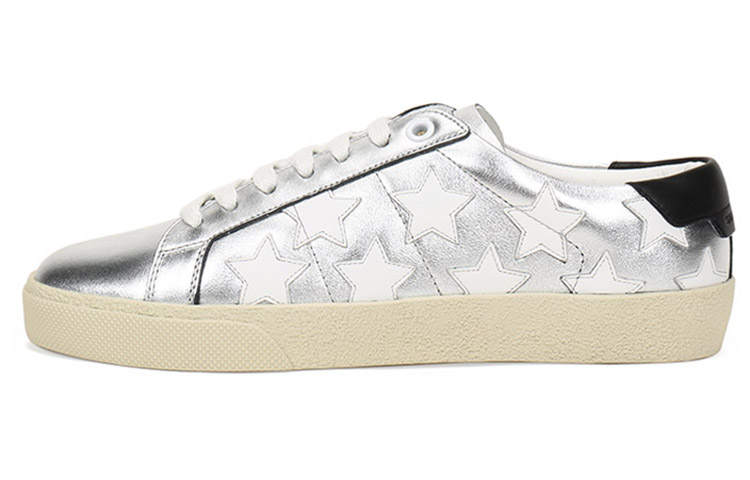 SAINT LAURENT Low top Casual Skate Shoes Women's Silver
