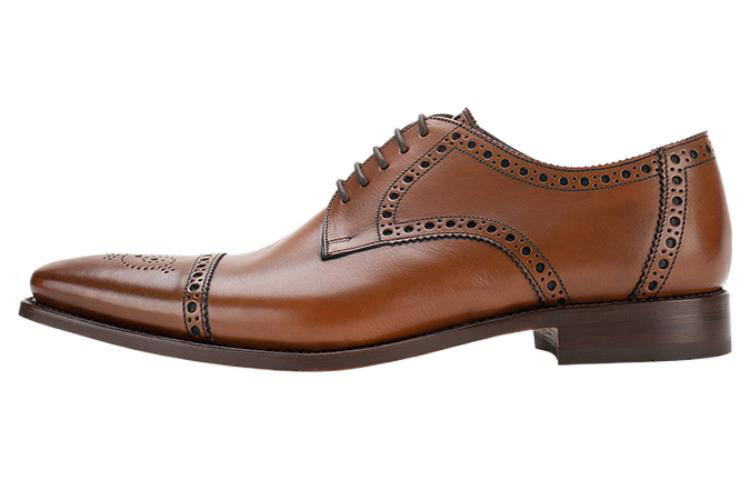 LOAKE Top Grain Cow Leather Casual Shoes Men's Dark Brown