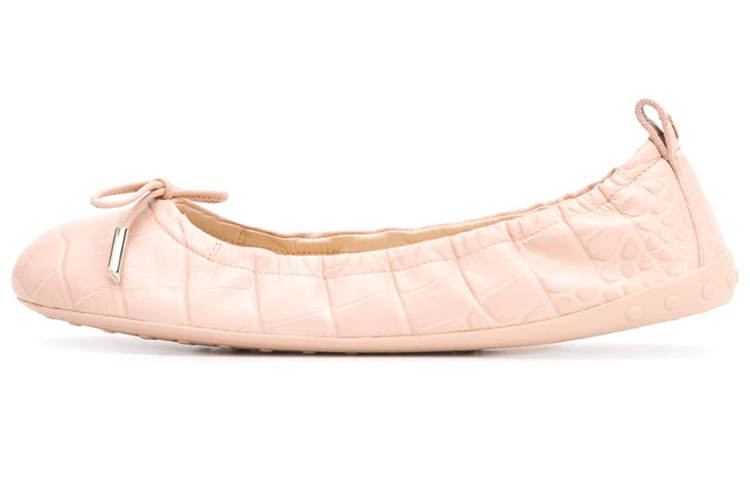 TOD'S Leather Casual Shoes Women's Pink