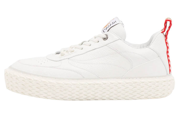 Lanvin Leather Stylish Skateboarding Shoes Men's White