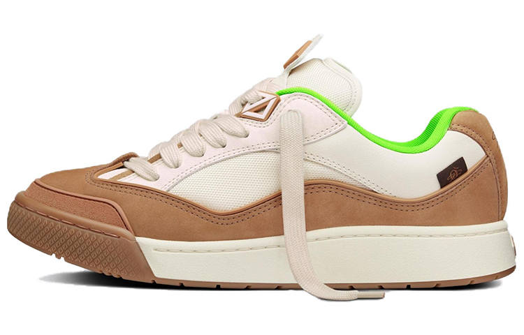 DIOR x Travis Scott B713 Puffy Shoes Low top Stylish Skateboarding Shoes Men's Brown White Green