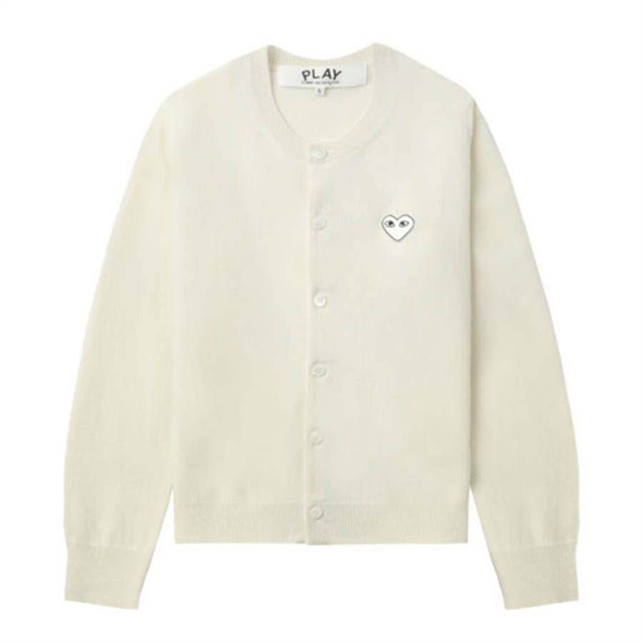 CDG Play Knitwear Unisex Ivory Crew Neck Moderate Other