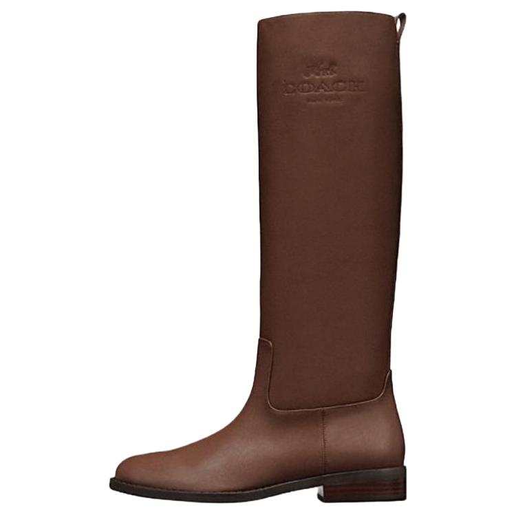 COACH COACH Leather Knee high Boots Women's Brown