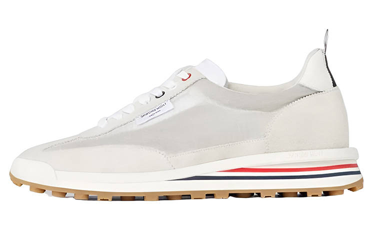 THOM BROWNE THOM BROWNE· Mesh, Leather Low top Casual Shoes Men's Beige