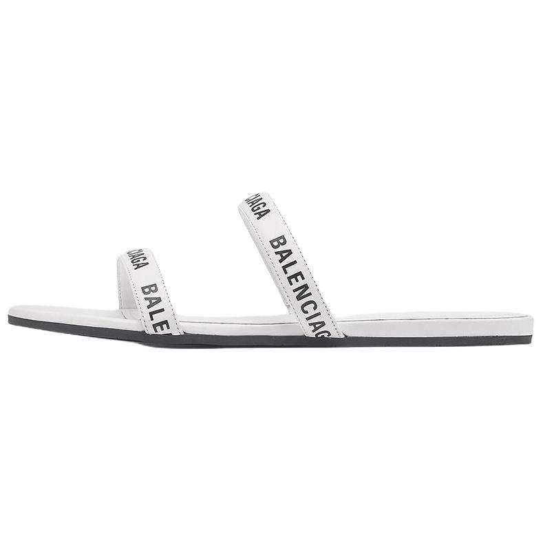 Balenciaga Round Sandals 'White Black' Women's