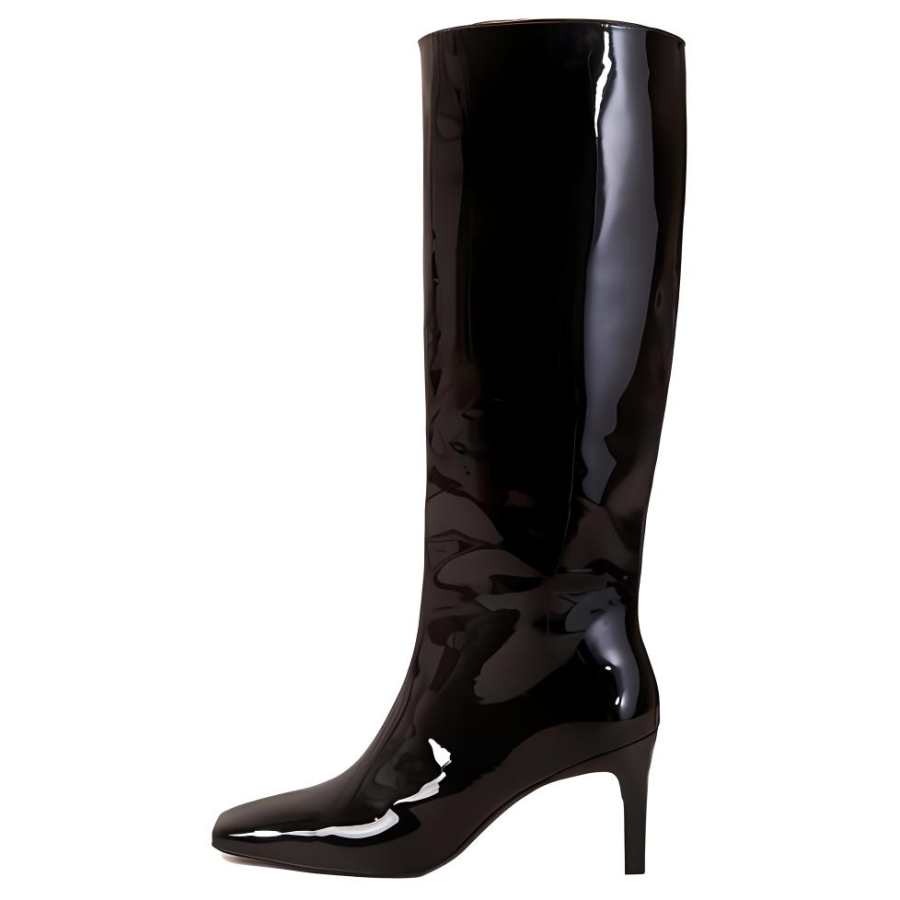ALOHAS Isobel Oni Leather Knee high Boots 7.5cm Women's Black