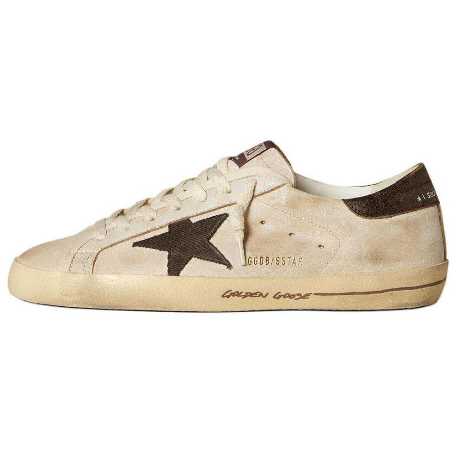 Golden Goose Super Star Low top Skateboard Shoes Men's Beige