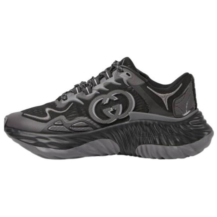 GUCCI Ripple Low top Casual Shoes Women's Black
