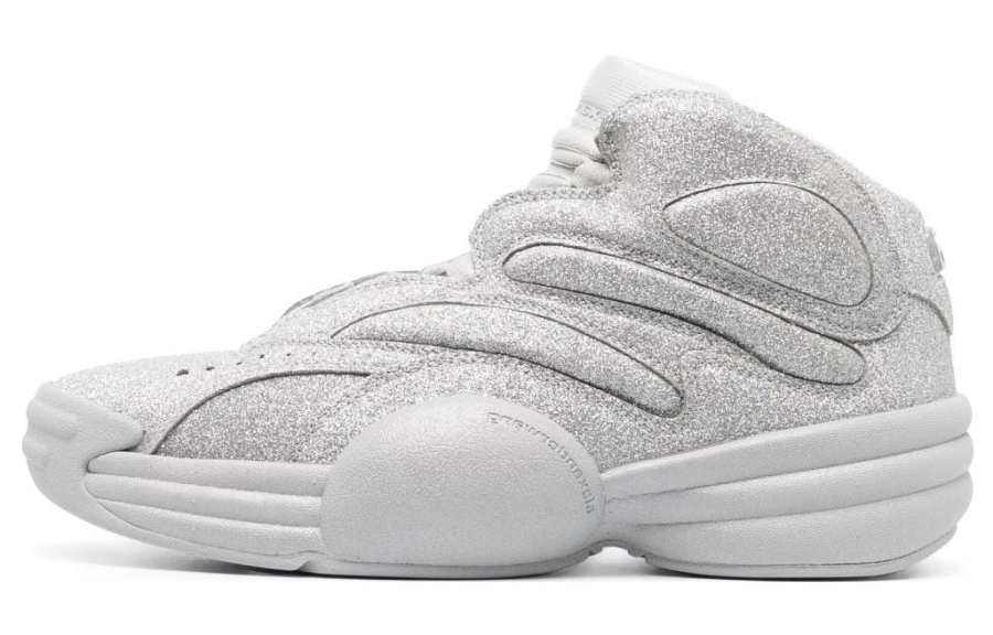 Alexander Wang Aw Hoop Lace Up Abrasion Resistant Breathable High top Casual Shoes Women's Silver
