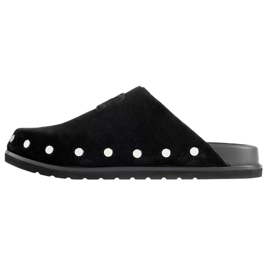 CELINE CELINE Triomphe Closed Toe Slippers Men's Black